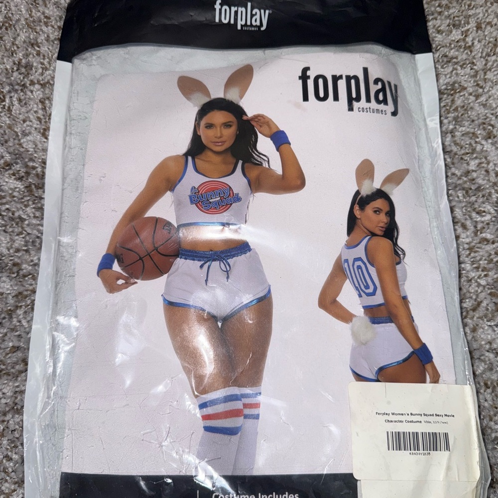 Forplay Blue and White Basketball Bunny Costume